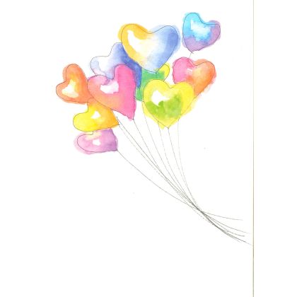ABC       Glückwunschkarte       Ballons