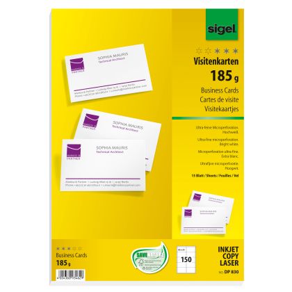 SIGEL     Visitenkarten          85x55mm