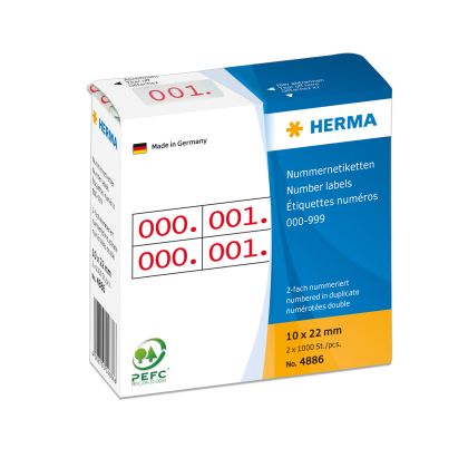 HERMA     Doppel-Nummern         10x22mm