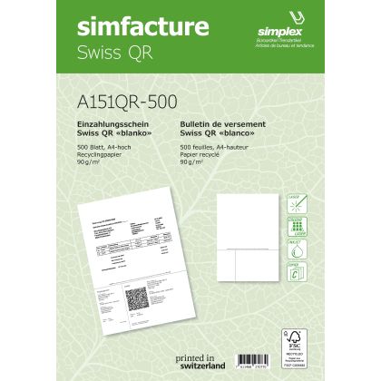SIMPLEX   Simfacture Swiss QR Recycl. A4