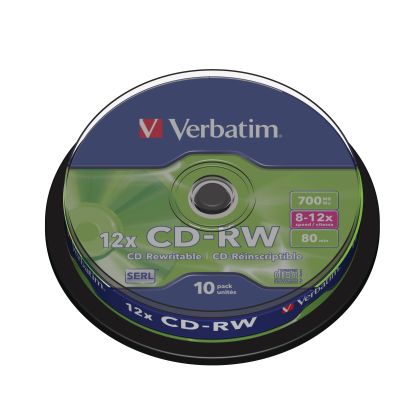 VERBATIM  CD-RW   Spindle    80MIN/700MB