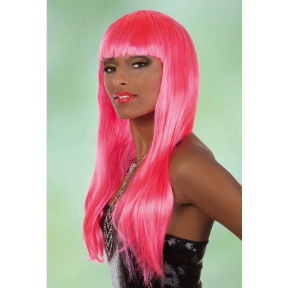 Perücke Bobline lang pink