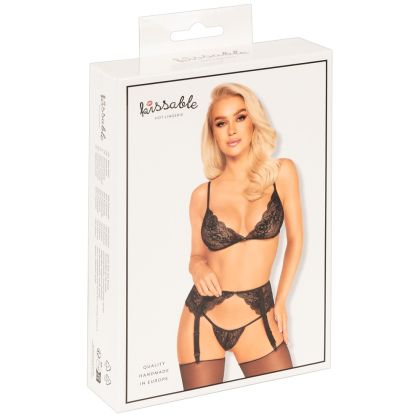 Strapsset schwarz L/XL