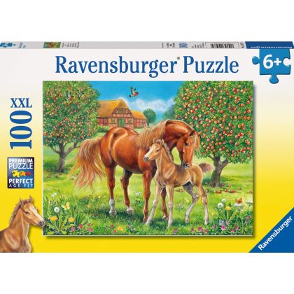 Puzzle Pferde auf der Wiese