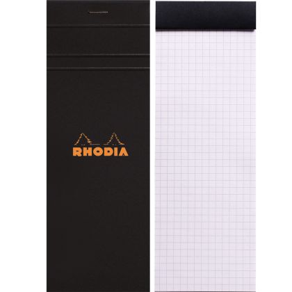 RHODIA    Notizblock schwarz    74x210mm
