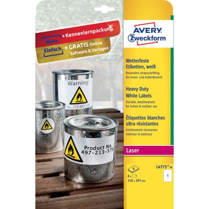 AVERY ZW. Wetterfeste-Etikett. 210x297mm