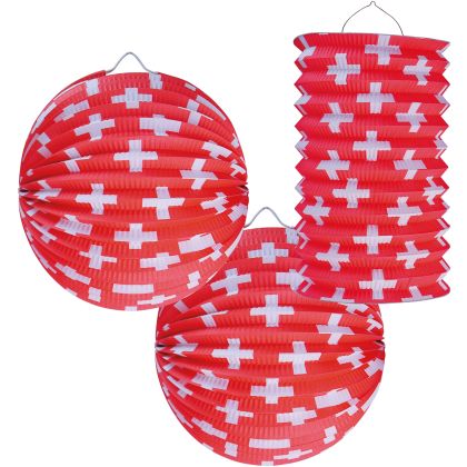 Lampion Set 3 Teile Schweiz