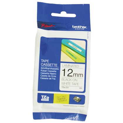 PTOUCH    Band, laminiert  schwarz/weiss