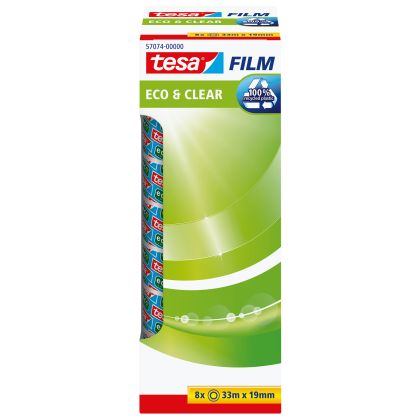TESA      Klebeband Eco & Clear 19mmx33m