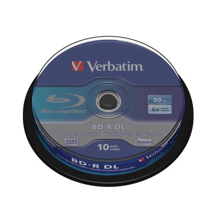 VERBATIM  BD-R    Spindle whi./blue 50GB