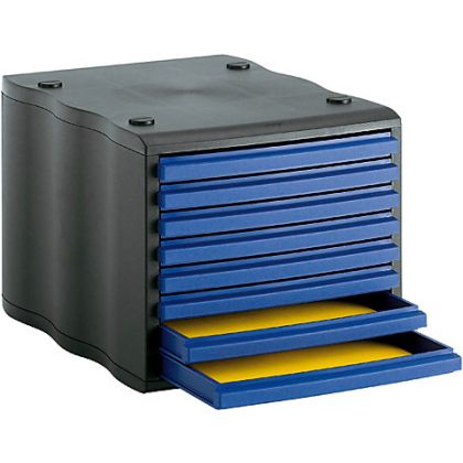 STYRO     Schubladenbox     schwarz/blau