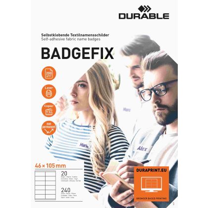 DURABLE   Namensschild BADGEFIX 46x105mm