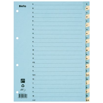 BIELLA    Register Karton blau/gelb   A4