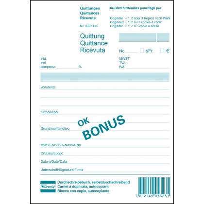 FAVORIT   Quittungen D/F/I            A5