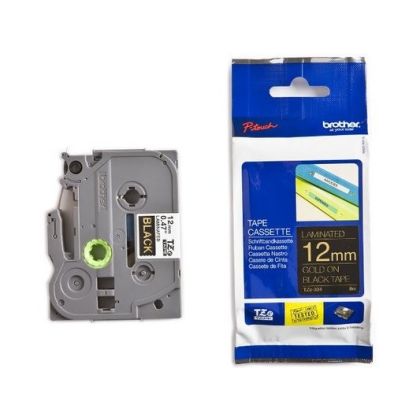 PTOUCH    Band, laminiert   gold/schwarz