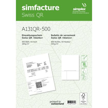 SIMPLEX   Simfacture Swiss QR FSC     A4