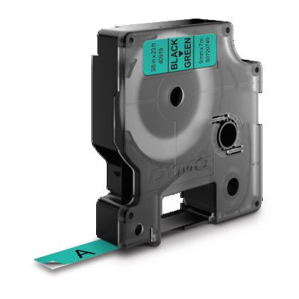 DYMO      Schriftband D1    schwarz/grün