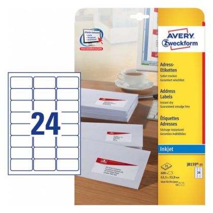 AVERY ZW. Adressetiketten    63.5x33.9mm