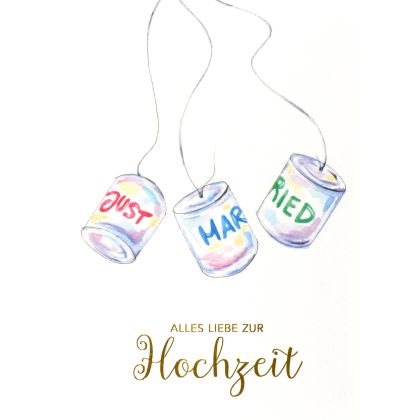 ABC       Hochzeitskarte  Hochzeit Dosen