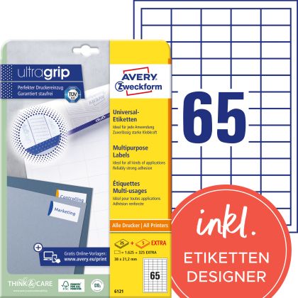 AVERY ZW. Universal-Etiketten  38x21,2mm