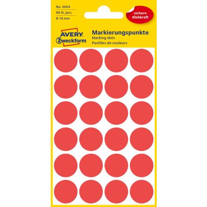 AVERY ZW. Markierungspunkte          rot