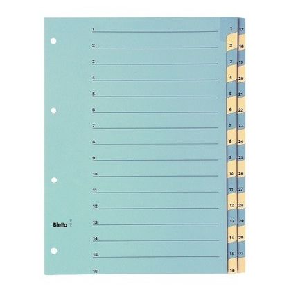 BIELLA    Register Karton blau/gelb   A4