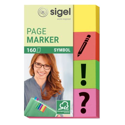 SIGEL     Haftnotizen mit Symbol 20x50mm