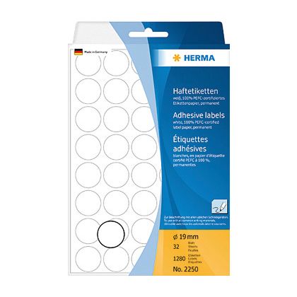 HERMA     Etiketten rund            19mm