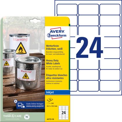 AVERY ZW. Etiketten          63,5×33,9mm