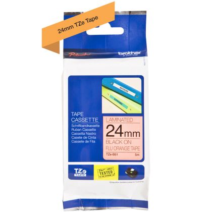 PTOUCH    Band, lam.,fluor. schw./orange