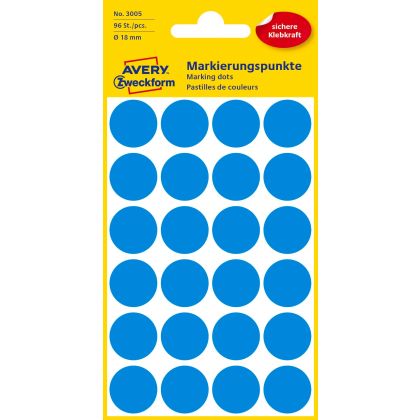 AVERY ZW. Markierungspunkte         blau