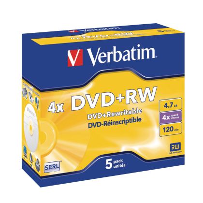 VERBATIM  DVD+RW  Jewel            4.7GB