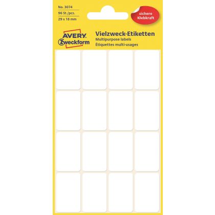 AVERY ZW. Etiketten              29×18mm