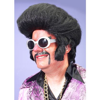 Perücke Elvis schwarz