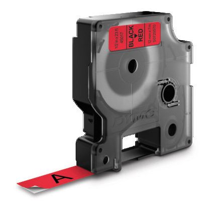 DYMO      Schriftband D1     schwarz/rot