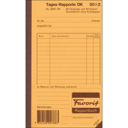 FAVORIT   Tages-Rapport D      11,3x19cm