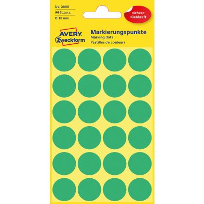 AVERY ZW. Markierungspunkte         grün