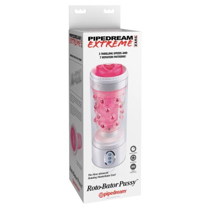 PET Roto-Bator Pussy White/Pin