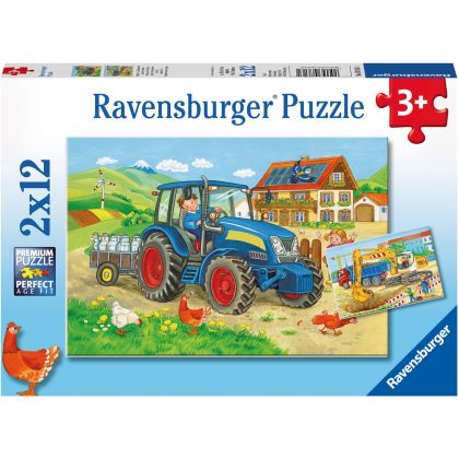 Puzzle Baustelle u.Bauernhof