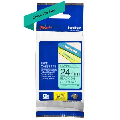 PTOUCH    Band, laminiert   schwarz/grün