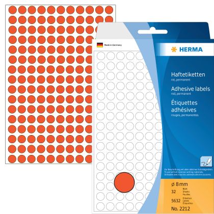 HERMA     Etiketten rund             8mm