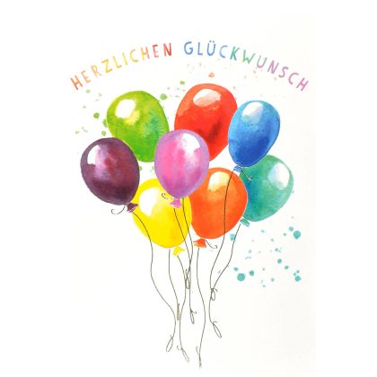 ABC       Glückwunschkarte       Ballons