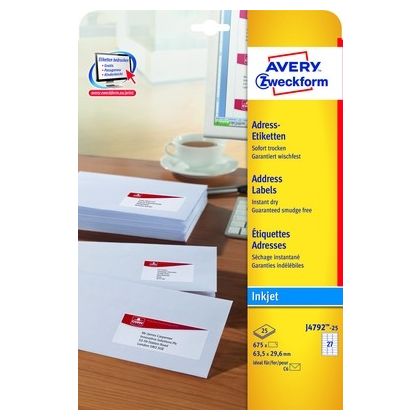 AVERY ZW. Adressetiketten    63,5x29,6mm