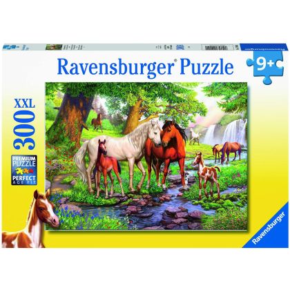 Puzzle Wildpferde am Fluss