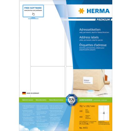HERMA     Etiketten PREMIUM 78.7x139.7mm