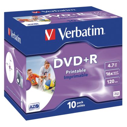 VERBATIM  DVD+R   Jewel           4.7 GB