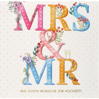 ABC       Hochzeitskarte          Mrs&Mr