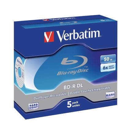 VERBATIM  BD-R    Jewel white/blue  50GB