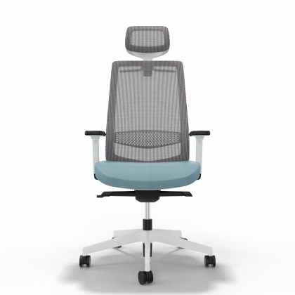 Bürostuhl Victory 1401, Hellblau Weiss mit Netz